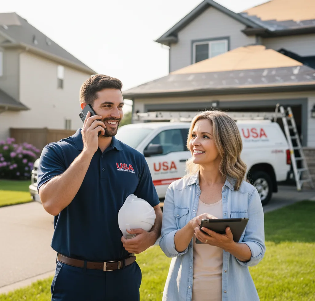USA Roof Repair Experts customer support in Lake Mills